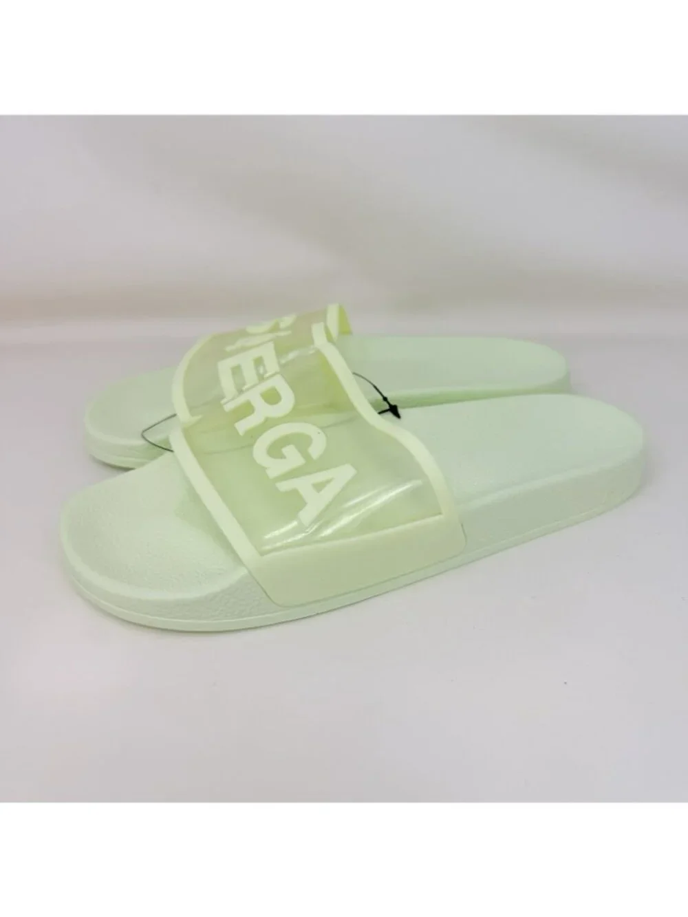 Superga 1908 Clear Identity Slides Sandals Green Women’s Size 8 - Picture 2 of 7